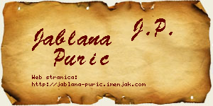 Jablana Purić vizit kartica